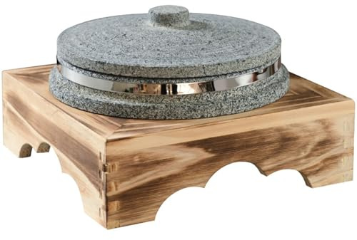 Keramik-Kochtopf, kleine Kupfertöpfe, Bibimbap-Schüssel mit Deckel, koreanischer Steinschüssel-Kochtopf Holztablett, Natursteinschüssel-Hot Pot