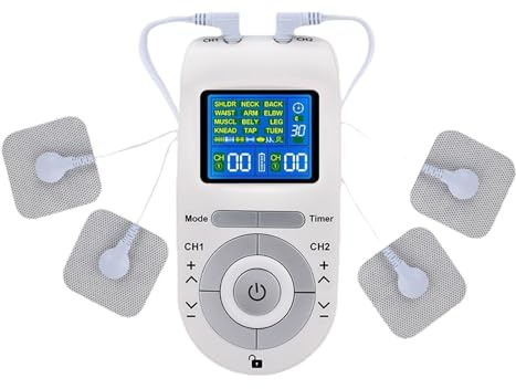 Duvcoywae Back Massager | Low Frequency Pulse Body Massager | 12 Modes, Intelligent Portable Massage Device for Neck Shoulder Back Waist Muscle Women Men Home Travel