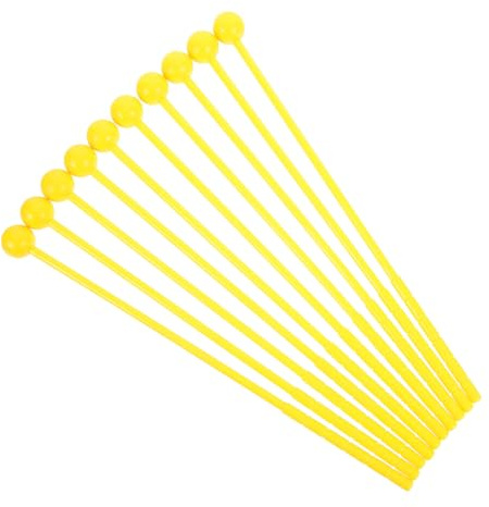 Mazos de Plástico Amarillos para Instrumentos Musicales 10 Piezas