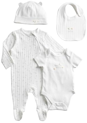 Marks & Spencer Kinder Unisex Baumwolle Set Regular | Ärmellänge: Cap-Ärmel, Mit Reißverschluss, Ideal Für Jubiläen