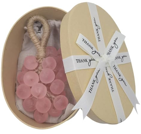 Sapone di cristallo d'uva ipoallergenico, materiali biodegradabili, profumi rinfrescanti, cura quotidiana della pelle, accessori da bagno di lusso, sapone trasparente fatto a mano disegno uva