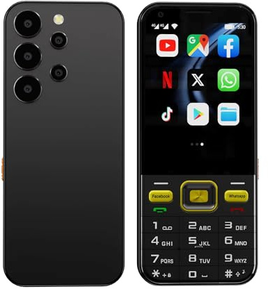 PUSOKEI Telefono Cellulare Sbloccato GSM 4G LTE, Telefoni per Anziani di Base Facili da Usare con Audio Nitido, Touchscreen da 2,8 Pollici, Doppia SIM Doppio Standby, per Android 8.1