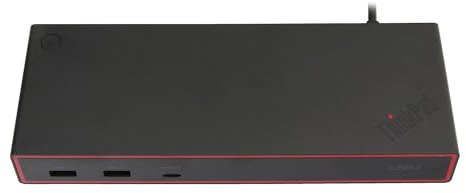 Lenovo ThinkPad USB4 Dock 5000 con alimentatore 100W, dock USB4 40Gbps con 2xDP 1.4 HDMI 2.1, 4xUSB-A Gen2, 2xUSB-C Gen2, RJ45, PD 3.1 fino a 65W