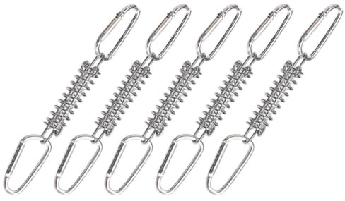 COLLBATH Outdoor Tent Rope Tensioner Spring Buckle High Toughness Steel Camping Wind Rope Buckle with Elastic Wear Resistance for Secure Tent Setup