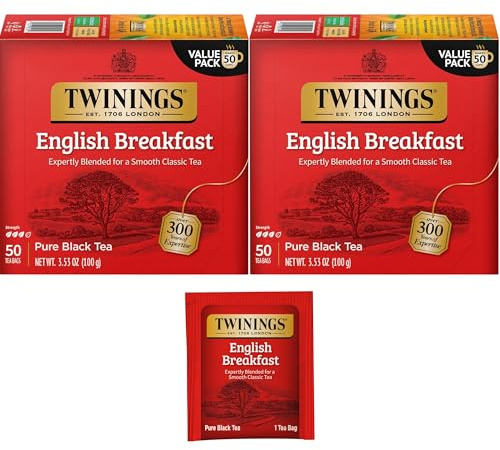 Twinings English Breakfast 100 Tea Bags, 250g
