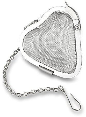 Cafe Ole MB-HRT/C The Stal Heart Shaped Mesh Tea Infuser Ball Strainer, Stainless Steel,8.5cm