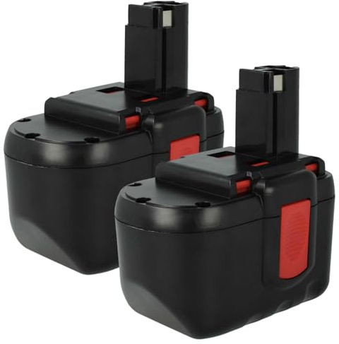 vhbw 2X batería Compatible con Bosch PSB 24VE-2 | SAW 24V, GSR 24VE-2, GST 24V herramienta (3000 mAh, NiMH, 24 V)