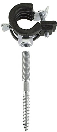 Cornat T562120 Rohrschellen mit Einlage 3/8 Zoll, 15-19 mm, 5 Stück