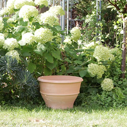 Macetero de cerámica de Kreta, hecho a mano, resistente a las heladas, 50 cm, grande, cerámica para exterior, jardín, terraza, decoración