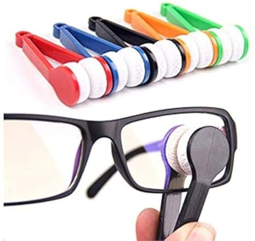 10 Stück Mini Sonnenbrillen Brillenreiniger Mikrofaser Brillenreiniger Weiche Bürste Reinigungswerkzeug Mini Mikrofaser Brillen Brillenreiniger Reinigungsclip (zufällige Farbe)