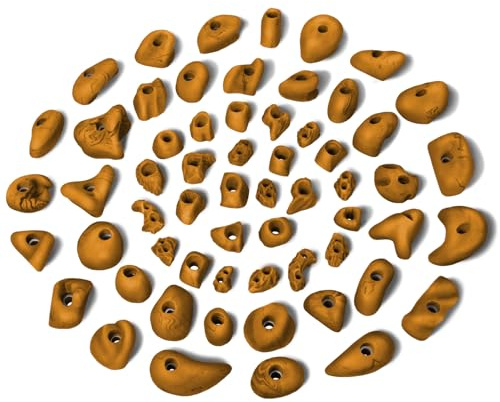 ALPIDEX 60 Klettergriffe | Kletterfläche 4-8 m² | Griffe Größen L, M, S, XS | Starterset | Klettersteine | Klettergriffset