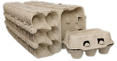 Ingbertson Lot de 50 boîtes à œufs pour œufs de poule sans impression (50 pièces, pour 6 œufs chacune, gris)