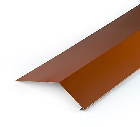 DQ-PP Grondaie | 1 m | castagno | RAL 8012 | 120 mm x 70 mm | lamiera di alluminio | listello superiore | per grondaie | per grondaie | per ogni tipo di tetto | marrone rosso