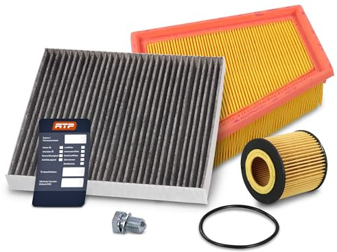 BESTPRICE ATP Inspektionspaket Filterset mit 1x Ölfilter, 1x Innenraumfilter | Kompatibel mit: SEAT IBIZA III, IBIZA IV, IBIZA IV SC, IBIZA IV ST, SKODA FABIA I, FABIA I Combi, FABIA I Praktik