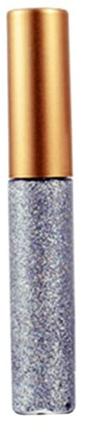 Snner Glitzer Eyeliner Augen Glitzer Glitter Eyeshadow GläNzender Metallischer FlüSsiger Eyeliner wasserdichte Sternenpailletten Augen Kosmetisch Grau 5ml