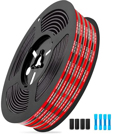 SCHDRA 16AWG 1,3mm² Cable Eléctrico de Silicona, Negro/Rojo, 2 x 5m | Cobre estañado multihilo, silicona ultra flexible Para baterías RC, modelismo, electrónica y bricolaje