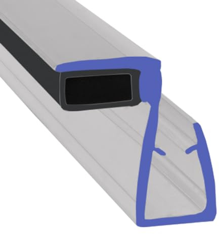 Magnetic Shower Seals | Sold in Pairs | Fits 4-6mm Glass | 180° Side Magnet | 2 Metres Long | MAG034 (200cm)