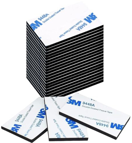 YOFASEN 40 Piezas Adhesivas de Espuma de Doble Cara - 50x30mm Negro Almohadillas Adhesivas Extra Fuertes Adhesivo Doble Cara Redondo Rectangular Cinta de Montaje Espesor 3mm