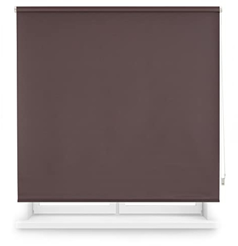 INTERBLIND | Estor Enrollable Opaco Liso Premium - Tamaño 120x175 cm Ancho por Alto - Medida Tela 117x170 cm - Térmico Gris - Aislamiento Luz, Frío y Calor