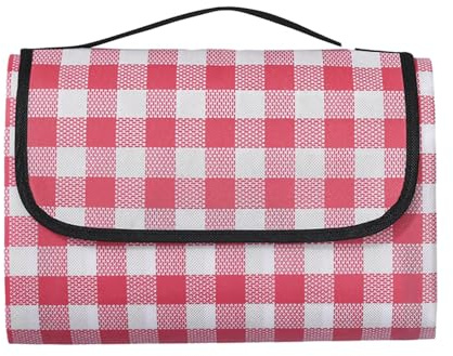 Colcolo Picknickdecke, Campingdecke, wasserdicht, gefaltet, leicht, modisch, tragbar, Picknickmatte, für Frühling, Angeln, Sommer, ROSA