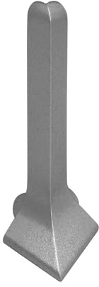 PROVISTON Angolo esterno per battiscopa in metallo | altezza 60 mm | accessori per battiscopa in metallo pressofuso argento