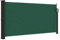 vidaXL Tenda da Sole Laterale Retrattile Verde Scuro 100x500 cm, Schermo Privacy da Giardino, Schermo Privacy da Balcone, Tenda da Sole