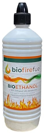 Premium Bioethanol Fuel (12 Litres) for Fireplaces, Fire Pits, Burners - High Purity Clean Burning Liquid Fuel for Indoor & Outdoor use | biofirefuel