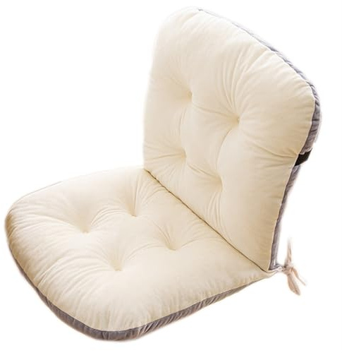 AOPEZIA 1/2 Stück Stuhlkissen mit Rückenteil Sitz, Niedriglehner Auflage Polsterauflage Gartenstuhl für Stühle/Bänke in Haus und Garten Sitzkisse(Beige,1 Piece)