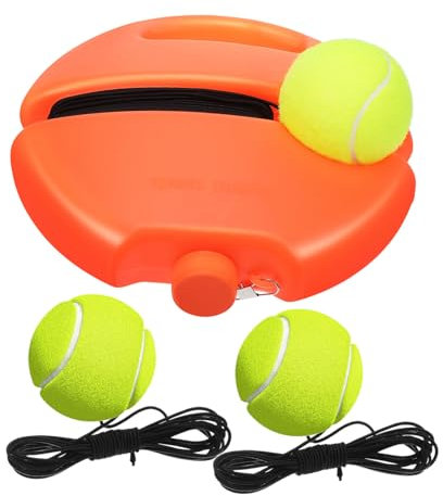 WESIEVYA Tennistrainer Mit Rebound-Funktion Tragbares Trainingstool Für Einzelspieler Elastische Schnur Für Kontinuierliches Üben Stabile Sand- Wasserbasis Mit Rutschfesten Pads Für