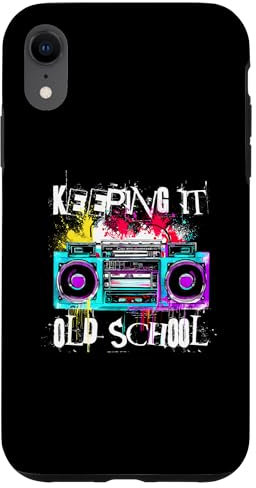 Keeping It Oldschool - Ghetto Blaster Liebhaber klassischer Musik Hülle für iPhone XR