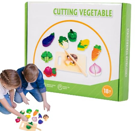Jouet de Coupe de Fruits en Bois pour Couper de la Nourriture pour Jouer | Jeu d'apprentissage en Bois éducatif | Jouet pour pour l'apprentissage préscolaire pour Filles et garçons