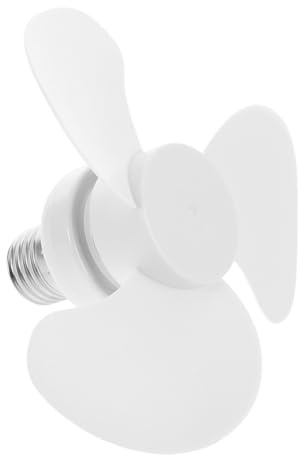 Alipis E27 Screw Mini Ceiling Fan Light Holder Small Enclosed Fan for Bedroom Living Room or Kids Room Energy Efficient Easy Installation 14cm White