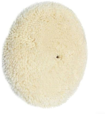 Woll-Polierpad für Auto- und Möbelpolierer, weiche Naturwolle, kompatibel mit pneumatischen elektrischen Polierern, 180 mm, 2 Stück