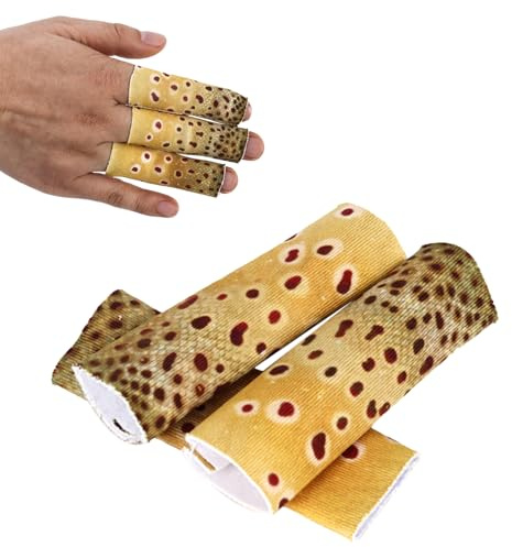 Protezione per le dita per pesca a mosca, confortevole, resistente all'abrasione, protezione per le dita per pesca a mosca, per riva, fiume, lago, spigola, trota, pesce gatto, acqua dolce e salata