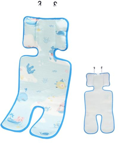 Almohadilla de refrigeración para cochecito, forro transpirable y ajustable para asiento de coche, tapete enfriador para cochecito, para silla alta, moisés, viajes, playa, camping
