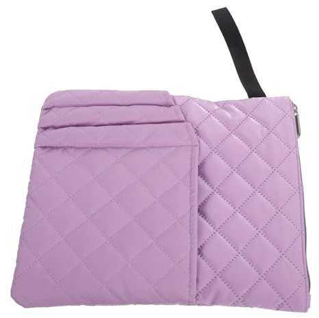 Vaguelly Trousse Pochette à Livres Pourpre en Tissu Oxford, Rangement Organisé avec Porte-stylo Intégré, Lavable, pour Tablette et Appareils Électroniques, pour Travail et École, Adultes