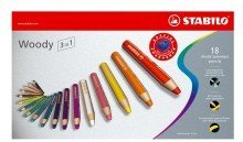 Aquarellfarbstift woody 18St