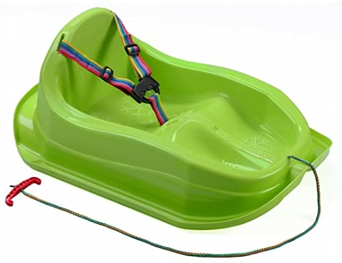 Kinder Schlitten mit Sicherheitsgurt bis 3 Jahre (Grün)