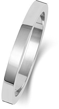 EDS Jewels Platin 950 2mm Flach Form Herren/Damen - Trauring/Ehering/Hochzeitsring TRS18858PT950RSJ