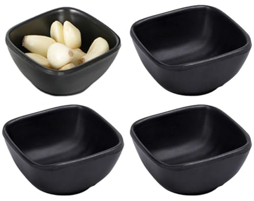 Zghhc Dip-sojasauce-Gerichte, 4 Stück, Sushi-Wasabi-Sauce-Gerichte, Schwarze Dip-schüsseln, Gewürzteller, Geschirr, Küchenzubehör