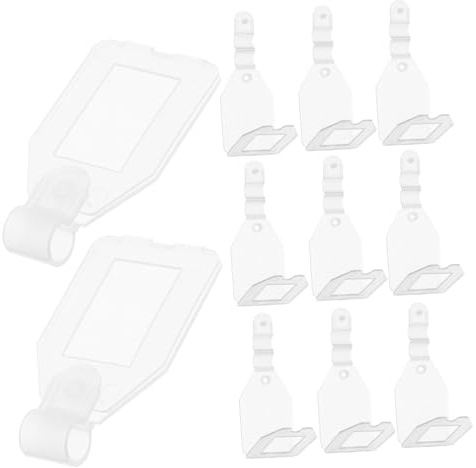 Uonlytech Présentoir Facile à Retirer pour Panneaux Publicitaires en Plastique Blanc 20 Pièces Clip Design pour Supermarché et Magasin