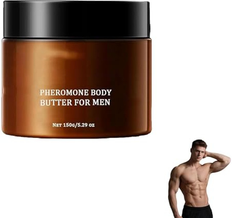 Manteca Corporal de Feromonas para Hombre, Hidratante con Feromonas y Karité, Fragancia Hidratante de Larga Duración, para una Piel Suave y Lisa
