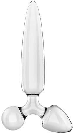Satisfyer Triple Crystal 1 Glasdildo | 3-in-1 Glas Sextoy mit Kugel, Plug & Schaft | Für anale & vaginale Anwendung | Temperaturspiel Dildo | Borosilikatglas | Gleitfreudig