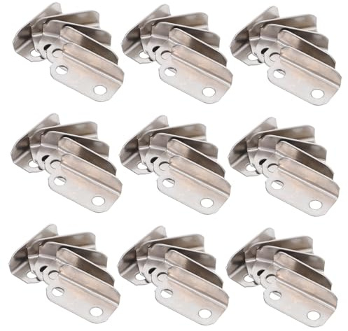 DIYEAH Lot De 100 Gâches De Meuble En Forme De L Pour Tiroir Angle Droit Pour Porte De Placard Argent