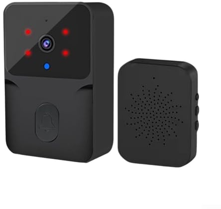 Zilimontt KEMENT Videocitofono con videocamera HD e citofono bidirezionale per la sicurezza domestica remota, connessione wireless e funzione di cambio vocale (nero)