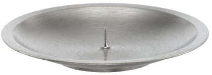 Kerzenteller 12-311 Dekoteller 8 cm mit Dorn (vernickelt)