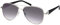 styleBREAKER Damen Sonnenbrille in Pilotenform mit getönten Verlaufsgläsern | Metallrahmen mit Strassstein und lackierten Bügeln | UV400 Schutz, Gestell Silber-Schwarz/Glas Grau verlaufend