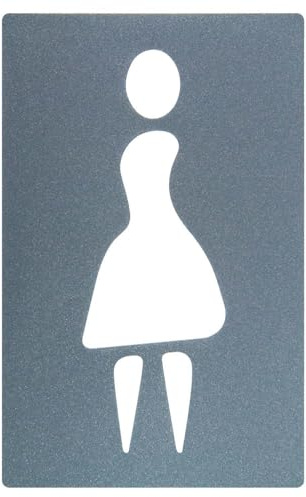 SIGNA Gris Anthracite - Plaque Signalétique Femme en Acier - SOCONA Ref. SG61