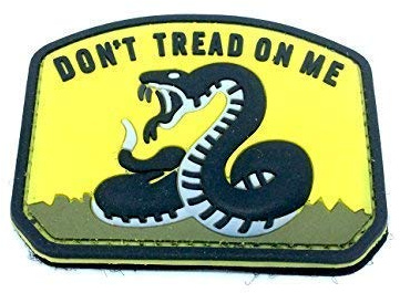 Patch Nation Don't Tread On Me Serpente Gelb PVC Airsoft Paintball Klett Emblem Abzeichen