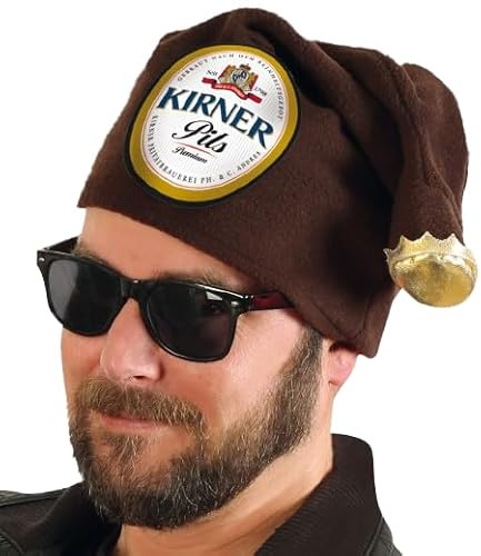 KarnevalsTeufel Kirner Bier Kostüme oder Accessoires Bierflaschen- oder Bierdosen-Kostüm oder Mütze im Kirner Pils Design Auswahl Erwachsene Hunsrück Heimatbier